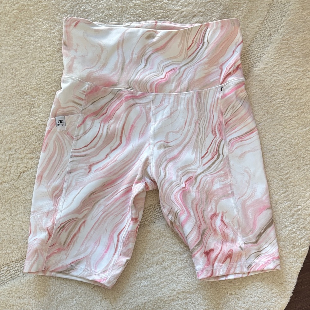 Champion Women's Pink Swirl Bike Shorts